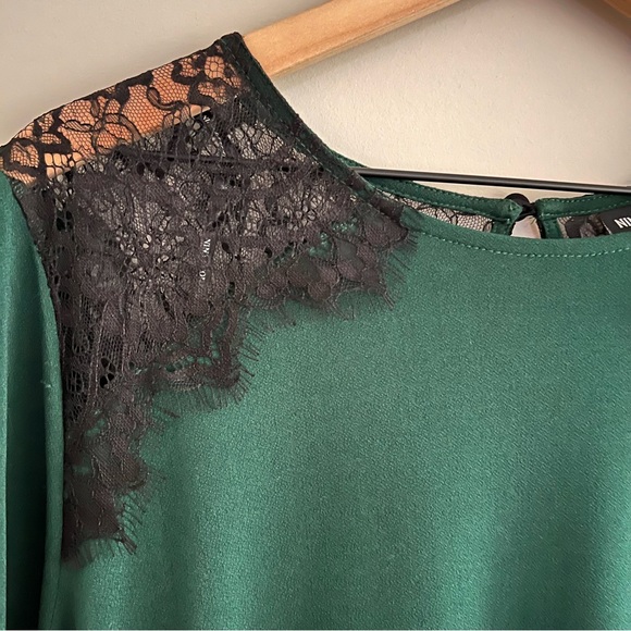 Green Trapeze Style Dress size Large - Picture 3 of 8
